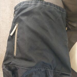 Cinch Black Backpack with Large Zippered Pocket